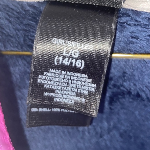 The North Face Navy and Purple Fleece Jacket Girls Size Large 14-16 - Picture 3 of 5